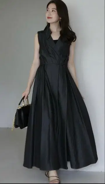 anuans 슬리브리스 트렌치 디테일 원피스