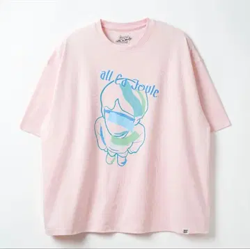 allcajoule 핑크 룩업 T셔츠