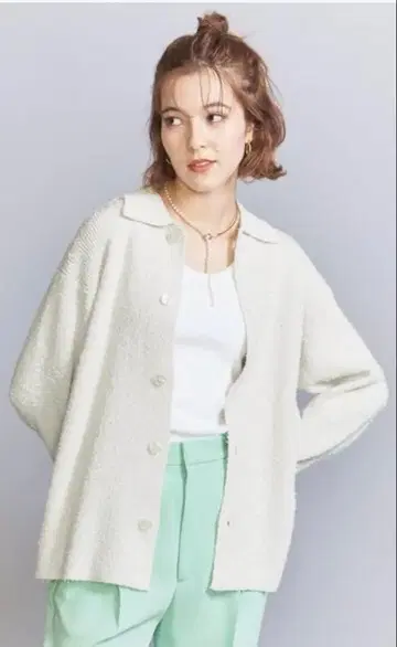 beautyandyouth 파일 폴로 가디건