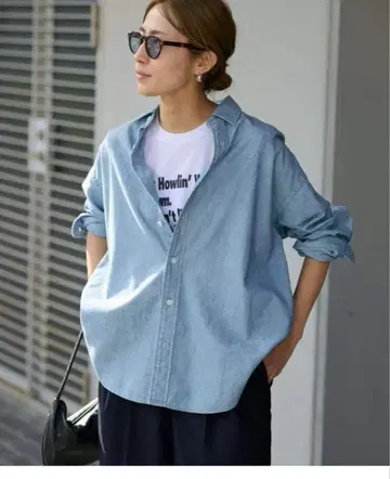 프레임워크 바지 셔츠 색스 블루