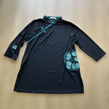 태극권 이스트 에이지 테두리 블루 튜닉 블랙 L 오분 소매 3