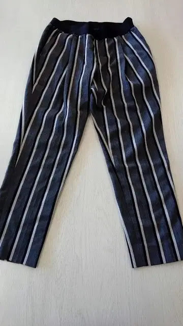 엠필 스트라이프 이지 트라우저 팬츠 그레이 일본제 40