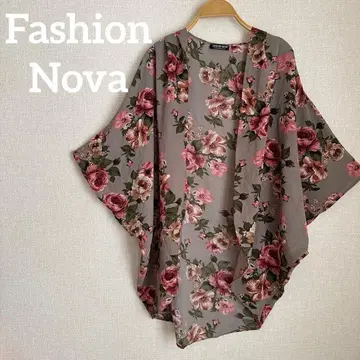 새상품급 Fashion Nova 꽃무늬 가디건 칠부 소매 여성용