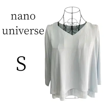 새상품급 nano universe 나노 유니버스 블라우스 긴팔 V넥 셔츠