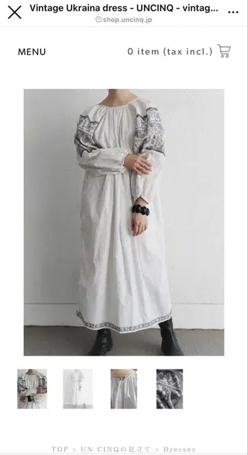 UNCINQ 구매 빈티지 우크라이나 자수 원피스