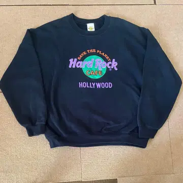 하드 록 카페 할리우드 트레이닝복 프린트 로고 구제 의류