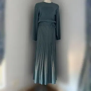 Mila Owen 블루 긴팔 니트 원피스 사이즈 0