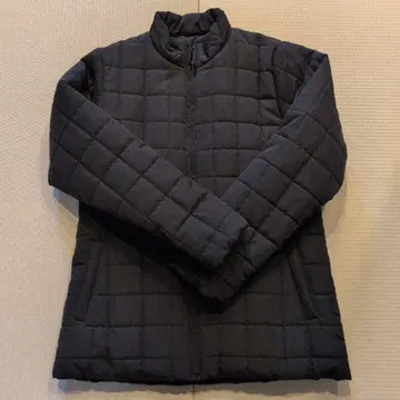 블랙 퀼팅 다운 자켓