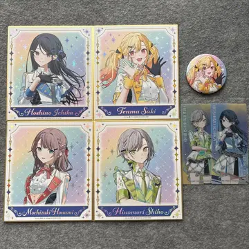 프로세카 감사제 오로라 금박 미니 색지 캔뱃지 특전 레오니