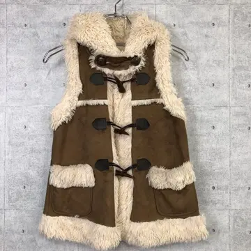 REPLIQUE 00s 헤이세이 갸루 페이크 무스탕 후디 베스트