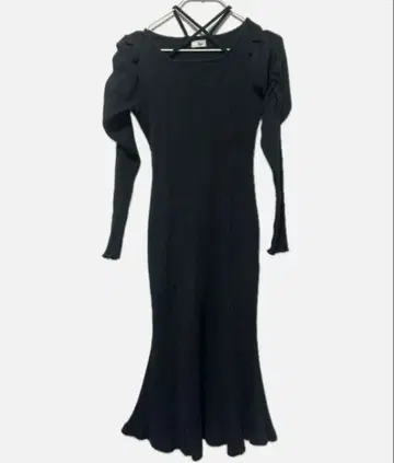 evelyn 롱 원피스 머메이드 원피스 리본