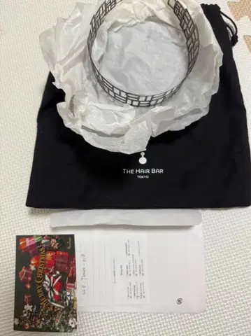 THE HAIR BAR TOKYO 메쉬 헤어밴드 블랙 메탈