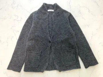 Hands of creation 알파카 혼 니트 가디건 그레이