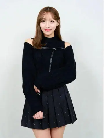 Darich DD 케이블 니트 앙상블 BLK