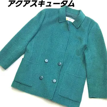 [새상품급] 아쿠아 스큐텀 울 더블 코트 그린 사이즈 M
