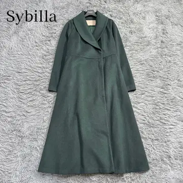 새상품급 20AW 시빌라 울 롱 코트 숄카라 그린 넉넉한 L