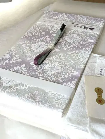 순수 실크 니시진 비단 마루유 하나비시 문양 후쿠로 오비