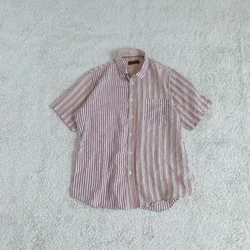 인스파이어 스트라이프 셔츠 컬러풀 비대칭 캐주얼 얇은 소재