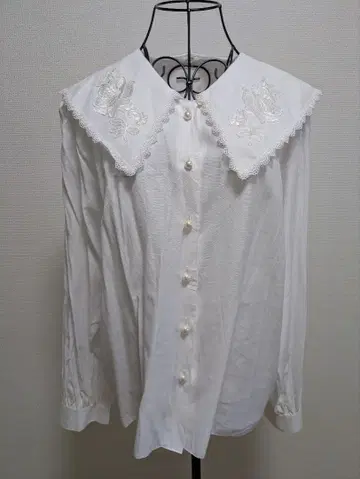 빈티지 카라 부착 블라우스