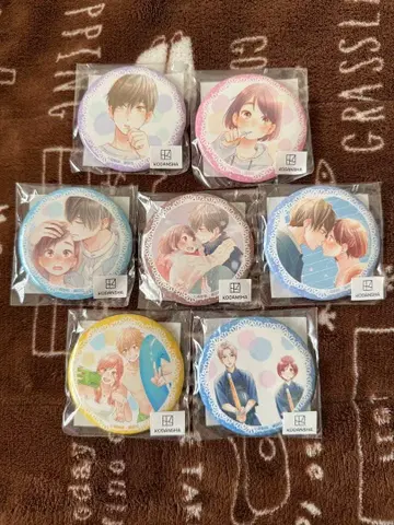복권 메이트 하나노이 군과 사랑의 병 캔뱃지 7개 세트