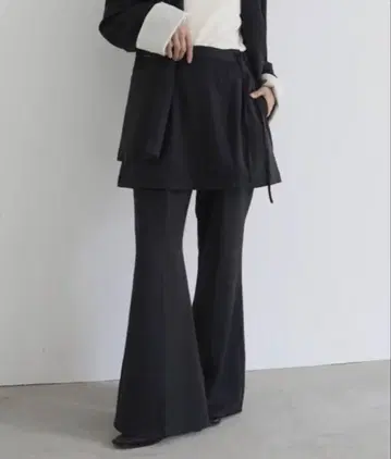 LIAN hellam 슬랙스 팬츠 레이어드 랩스커트 팬츠