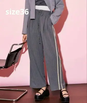 MAISON SPECIAL 레이어드 더블 웨스트 사이드 라인 팬츠