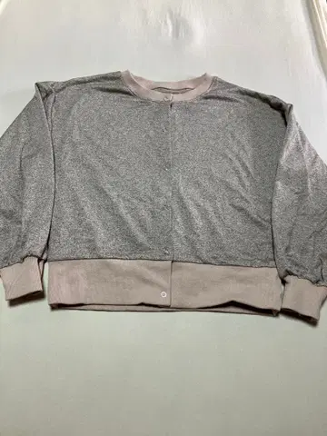 어반 리서치 그레이 버튼 벌룬 슬리브 가디건