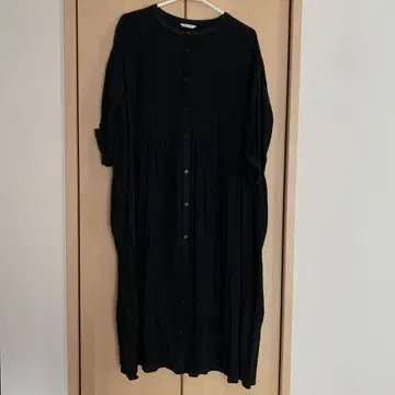 레이스 달린 블랙 셔츠 원피스 롱 기장