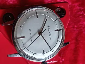 Saito Crown 수동 와인딩 시계 실버 21석 작동품!
