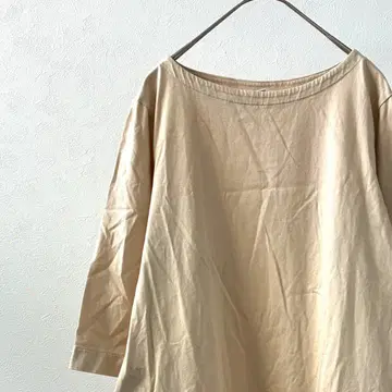 UNIQLO 마서라이즈드 코튼 보트넥 원피스 7부 소매 포켓 부착