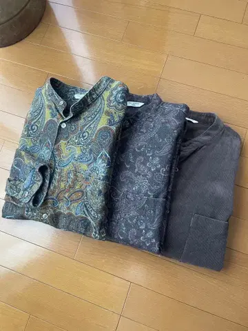 새상품급 3종 세트 어반 리서치 도어스 [M] 셔츠 페이즐리 무늬 긴팔