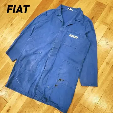 레어 FIAT 빈티지 워크 자켓 코트 롱 페이드 기업계