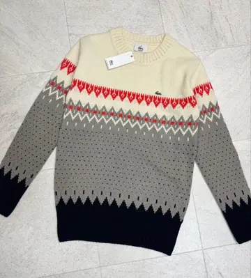택 포함 미사용 새상품 LACOSTE 42 긴팔 니트 스웨터