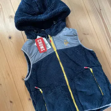 새상품 CHUMS 후드 부착 네이비 플리스 베스트 여성용 M