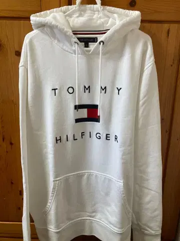 세탁만 미사용 TOMMY HILFIGER 화이트 후드티 XL