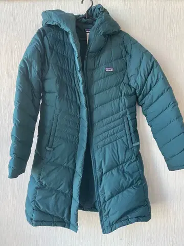 patagonia 다크 그린 롱 다운 자켓