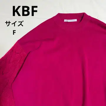KBF 케이블 슬리브 니트 F 모헤어 쇼킹 핑크 양모