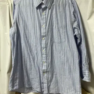 파랑과 화이트 스트라이프 긴팔 셔츠