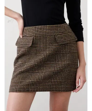 BANANA REPUBLIC 체크 포켓 미니 스커트