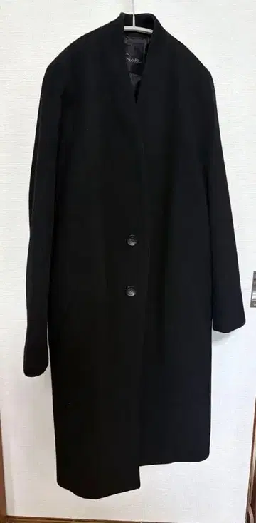 [ 새상품급 ] Rosso 울 캐시미어 혼방 블랙 롱 코트 어반 리서치