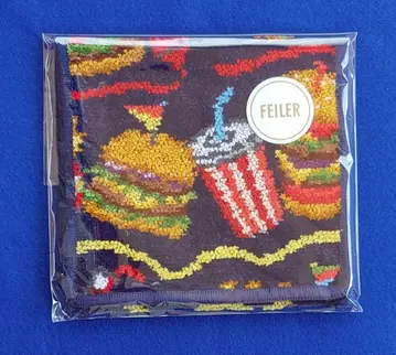 FEILER 러브러리 버거샵 손수건 파우치 네이비 미개봉 새상품