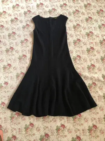 Drawer 블랙 슬리브리스 니트 원피스 38! 실크 혼방