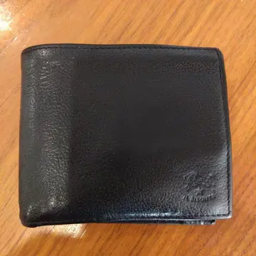 일비종떼 가죽 블랙 접이식 지갑