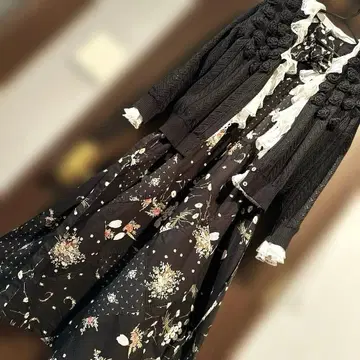 핑크하우스 pinkhouse 원피스 전체 패치워크 블랙