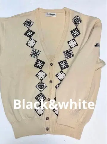 [ 새상품급 ] 1Black&White 골프웨어 가디건 베이지 계열 L