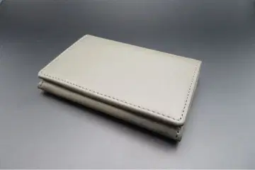 미사용 천연 가죽 모카 브라운 카드 케이스