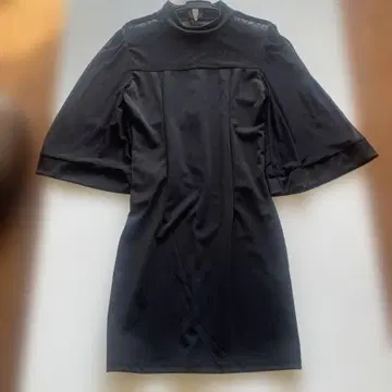 플레어 슬리브 미니 원피스 시스루 캬바 파티