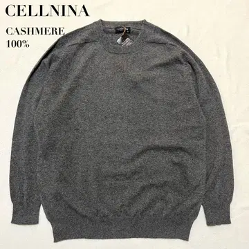 택 포함 새상품 캐시미어 100% 니트 스웨터 LL 캐시미어 그레이