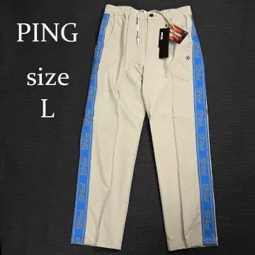 새상품 핑 골프 전방향 스트레치 와이드 테이퍼드 팬츠 보온 베이지 L