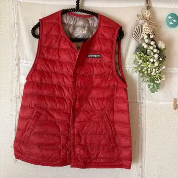 사만사 모스2 빨간색 다운 베스트